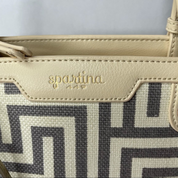 NWOT Spartina 449 Greek Key Island Linen Tote - Picture 4 of 15